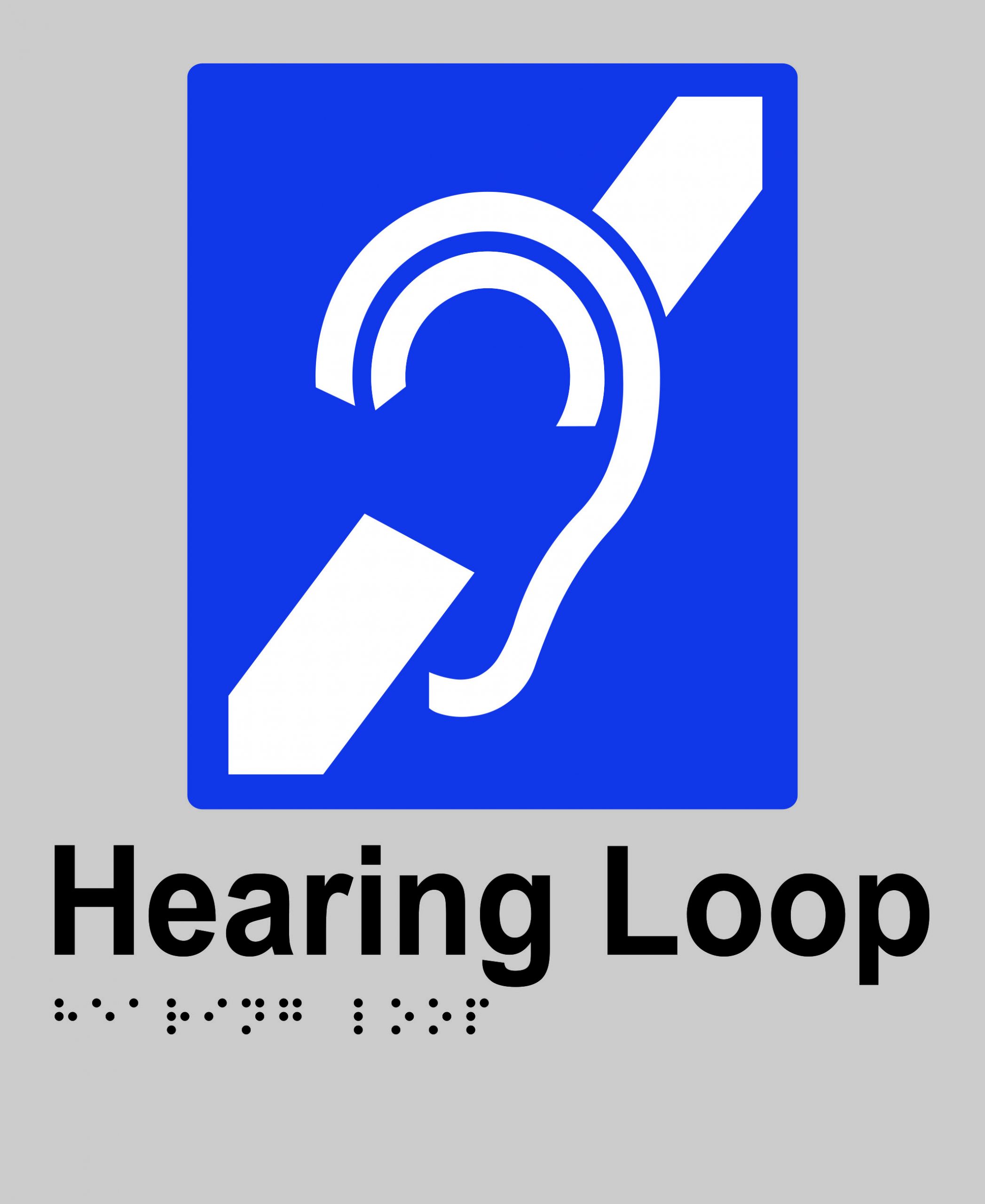 Hearing Loop Braille Sign - Latrobe Valley Enterprises