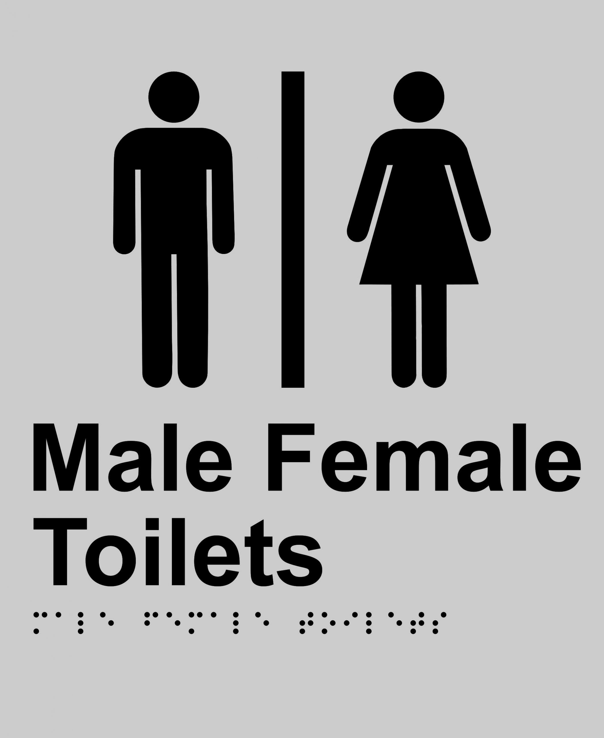 Male Female Toilets Braille Sign - Latrobe Valley Enterprises